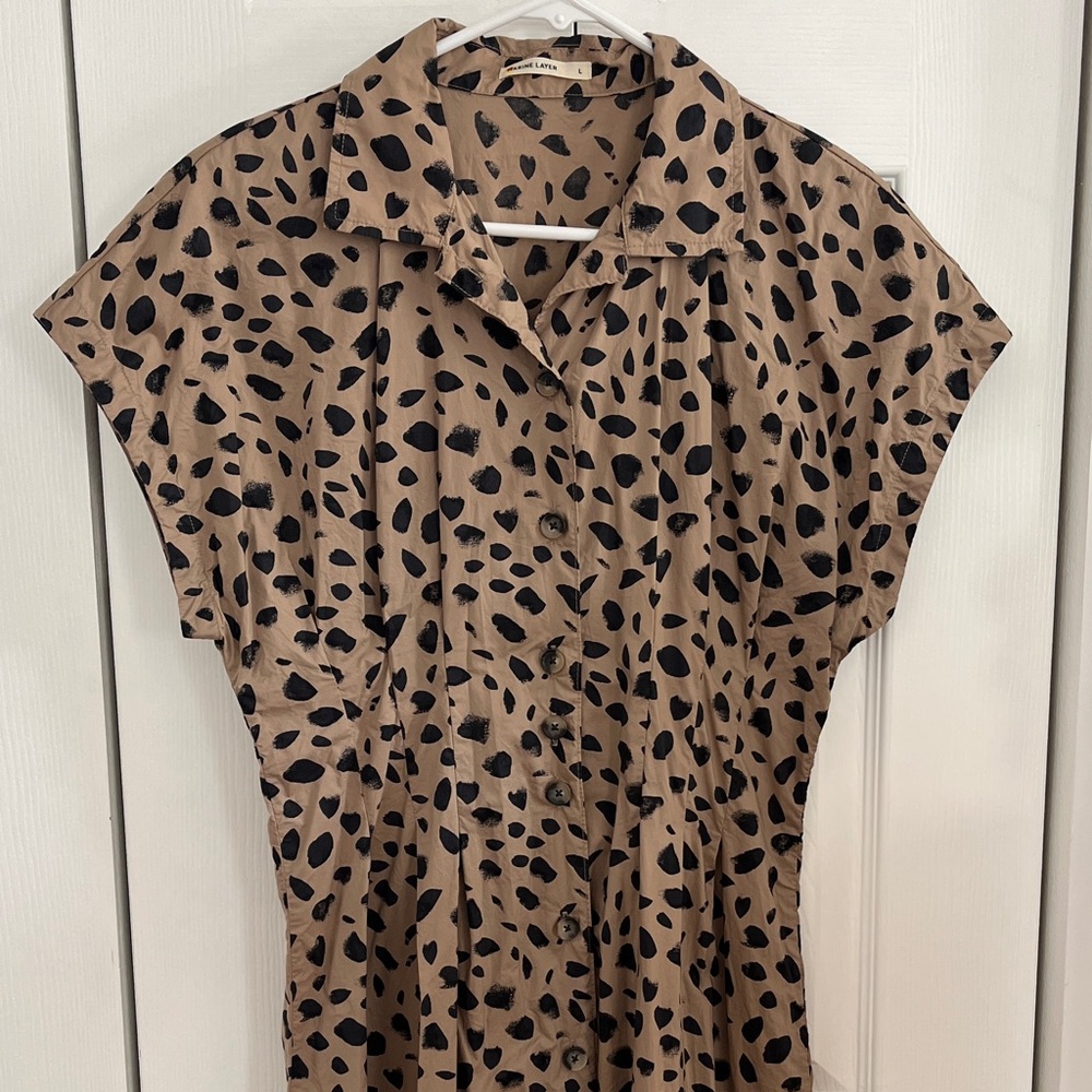 Arden Midi Shirt Dress Leopard/Cheetah Animal Print